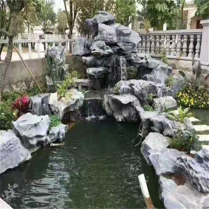 新荣庭院假山鱼池图片